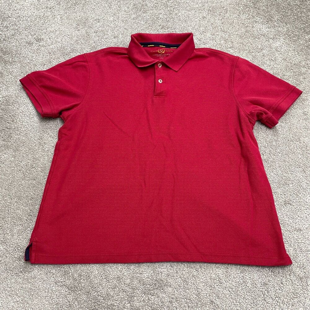Club Room Vintage 90's Polo Shirt Mens Large Red Short Sleeve Cotton Casual Golf